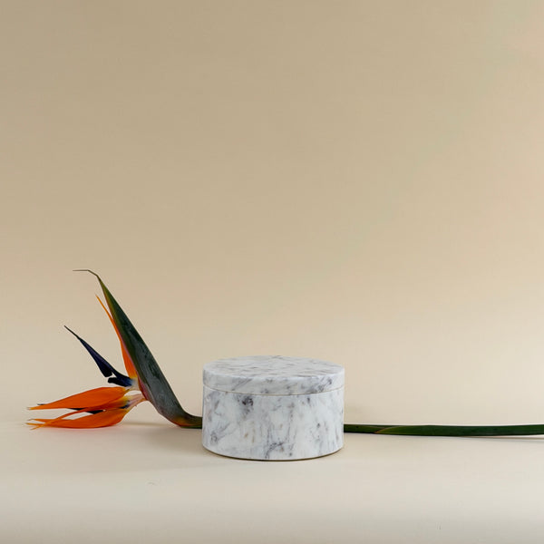 White Marble 'Halo' Keepsake Object