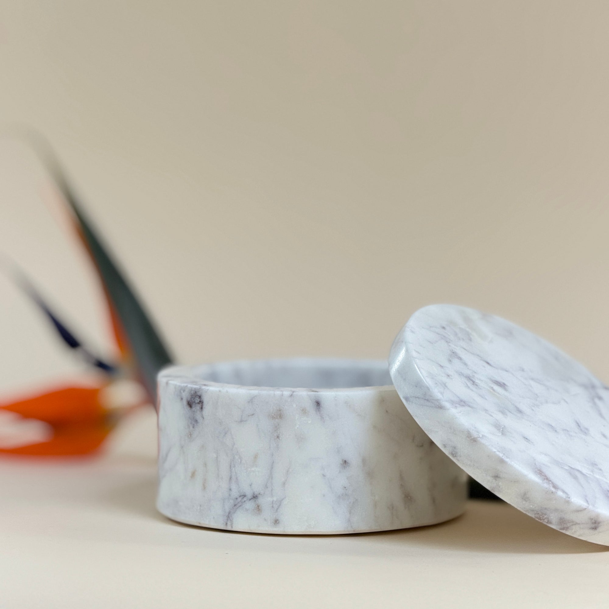 White Marble 'Halo' Keepsake Object