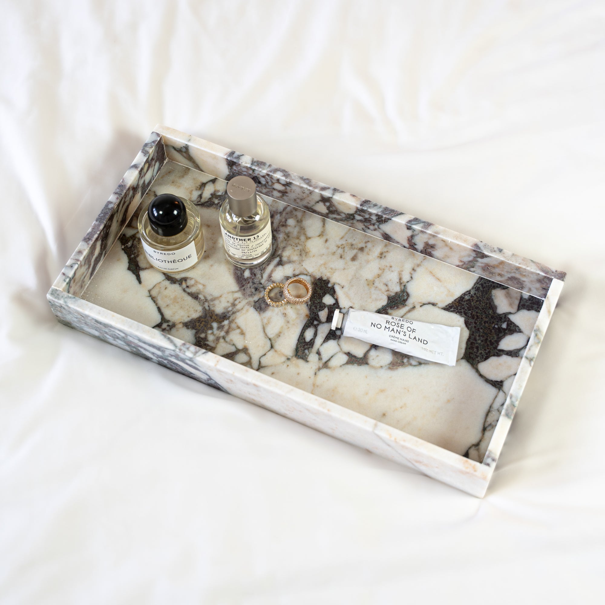 Rechthoekig Dienblad van Calacatta Marmer