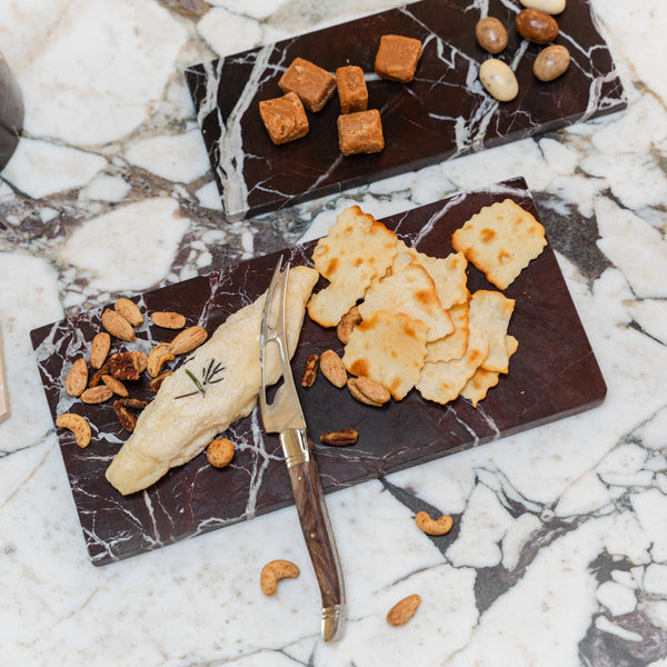 Bordeauxrood Marmer Serveerplank S - 15 x 30 cm