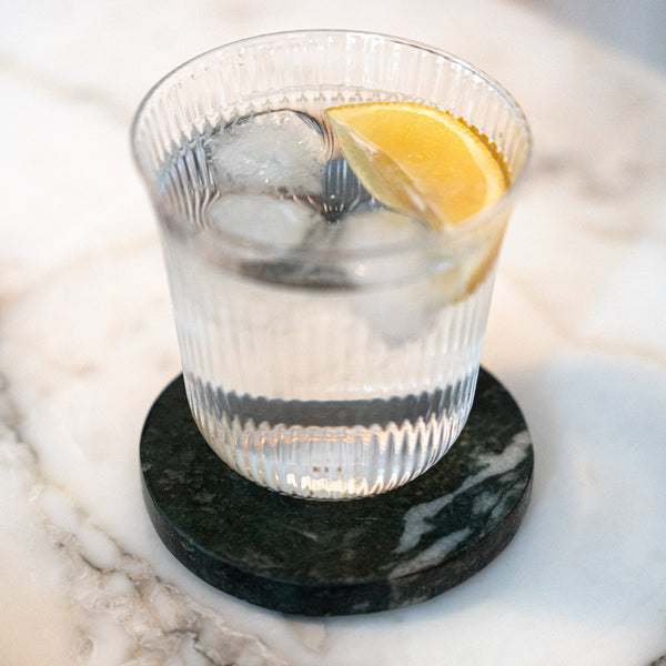 Green Marble Round Coasters