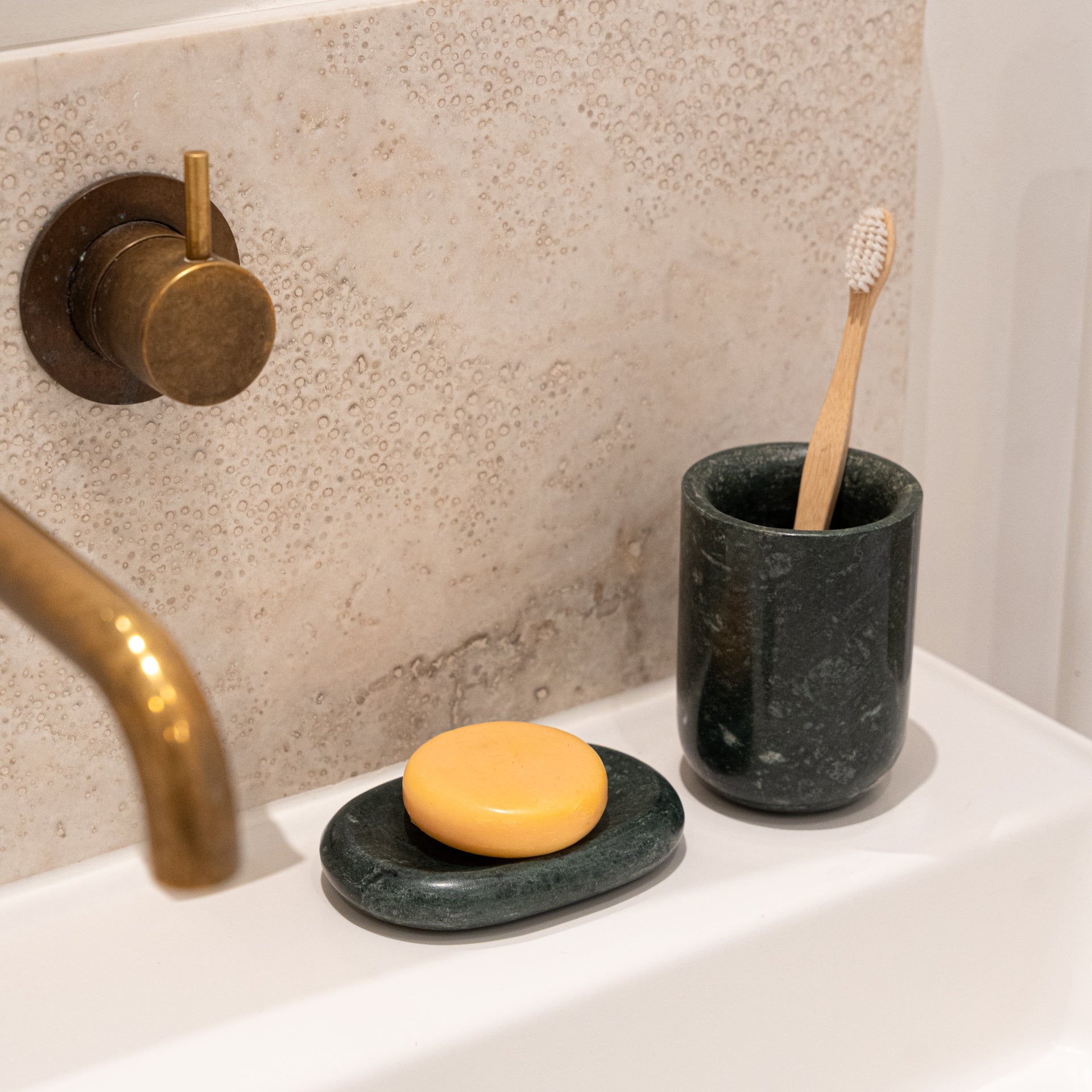 Green Marble '24/7' Soap Dish