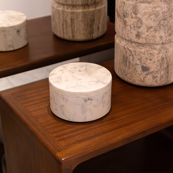 White Marble 'Halo' Keepsake Object