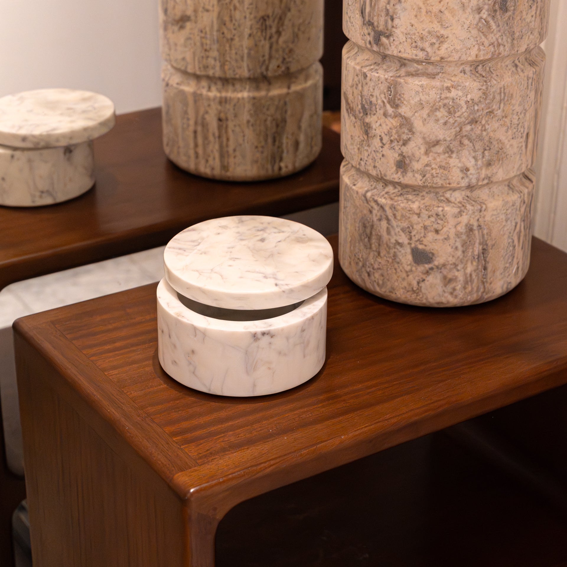 White Marble 'Halo' Keepsake Object