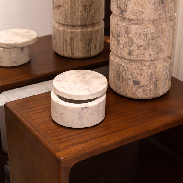 White Marble 'Halo' Keepsake Object