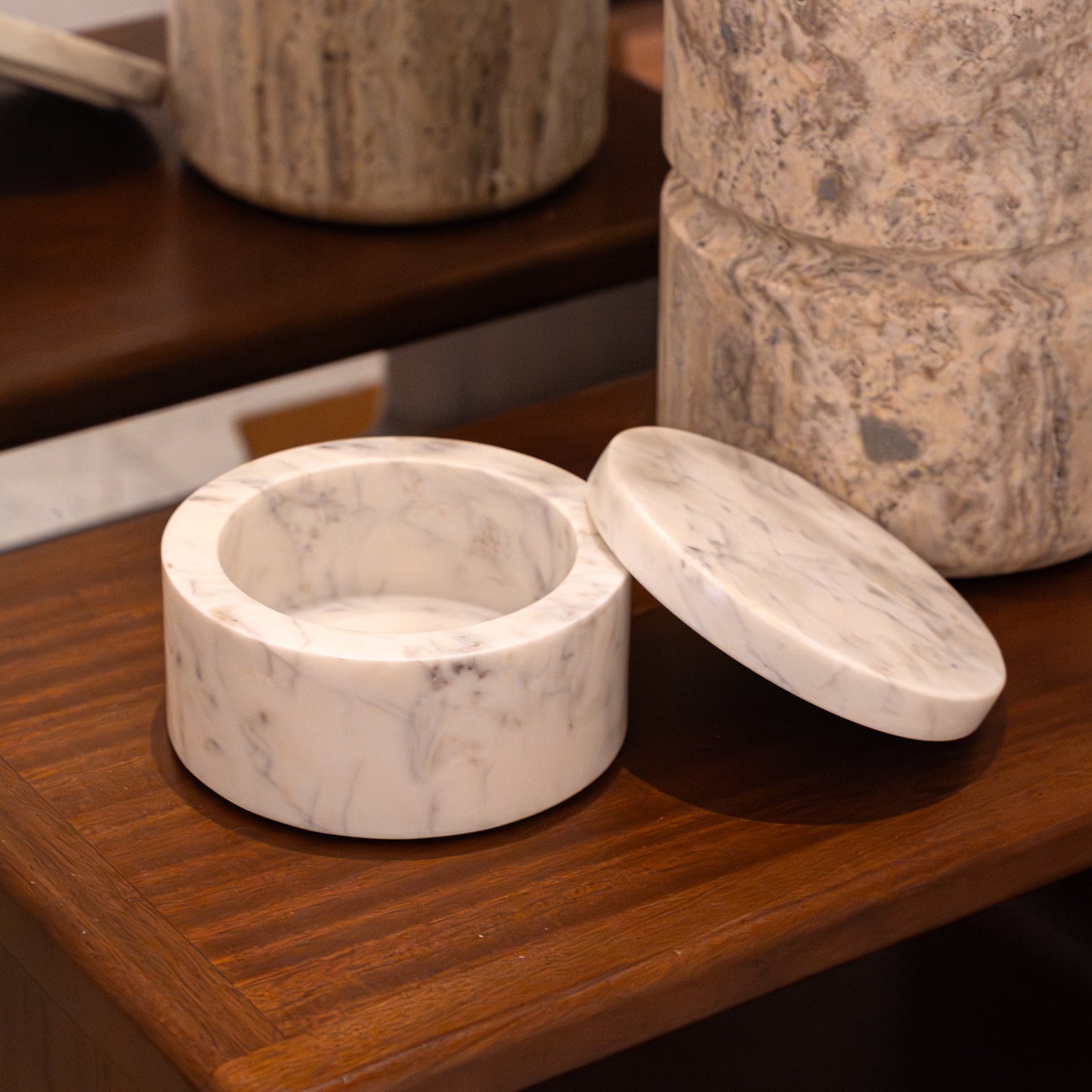 White Marble 'Halo' Keepsake Object