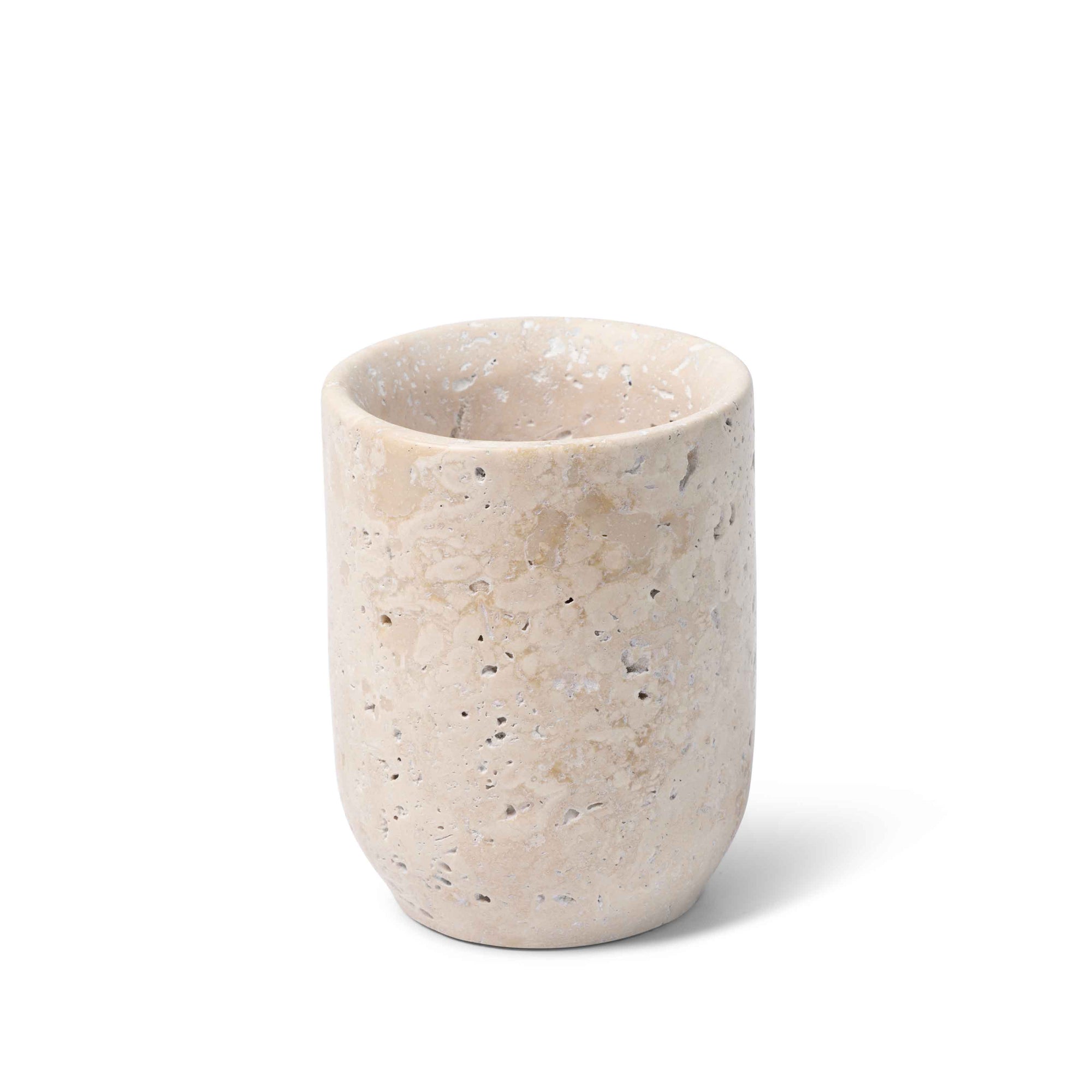 Beige Travertine '24/7' Toothbrush Holder