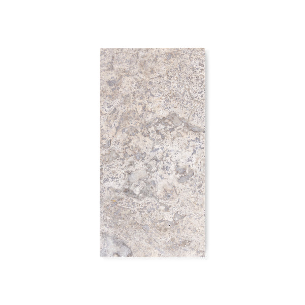 Silver Travertine Board S - 15 x 30 cm