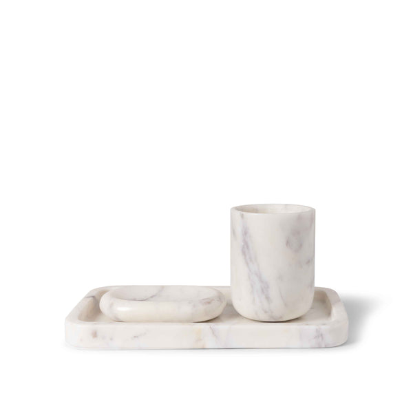 White Marble 'Ritual' Tray
