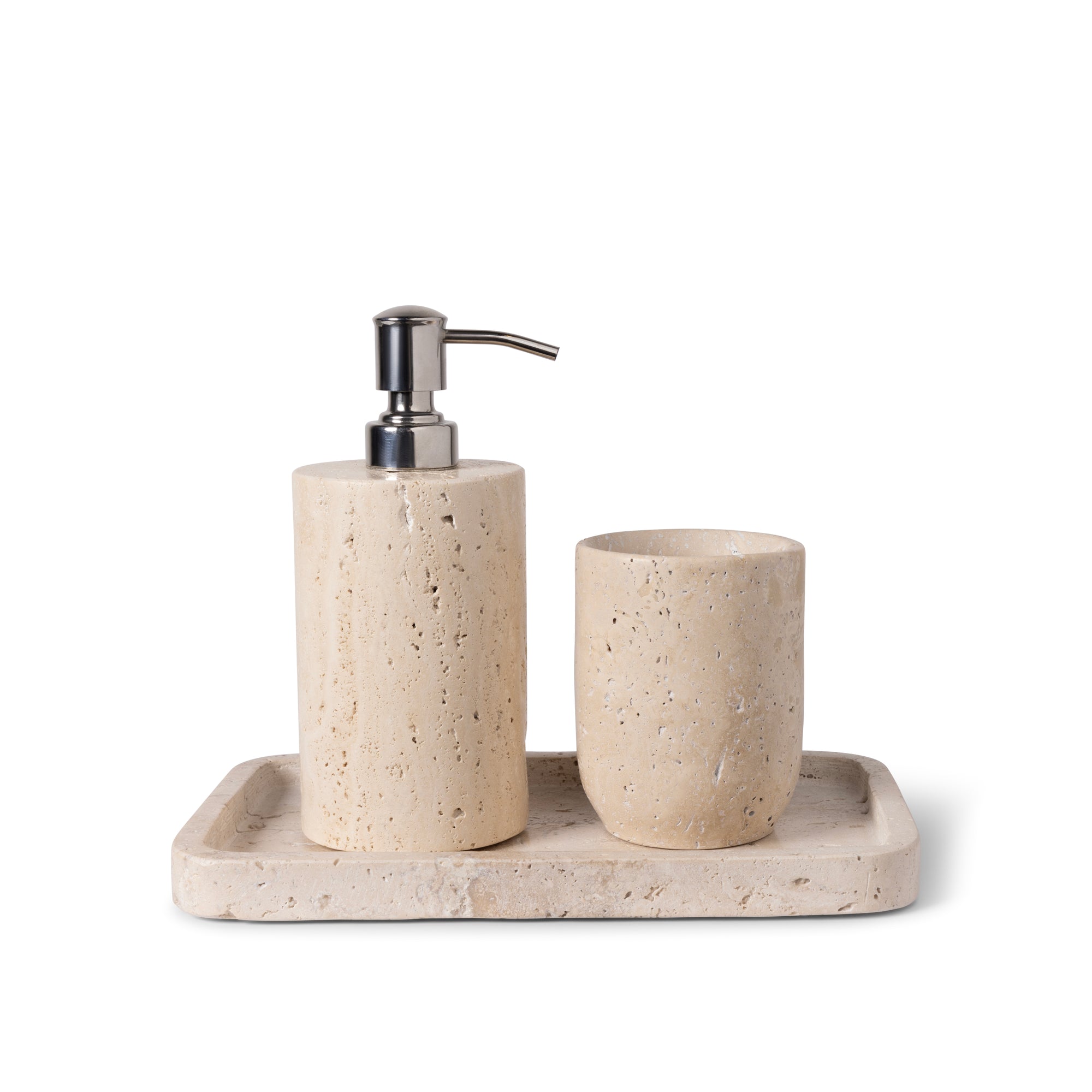 Beige Travertin Badkamer Set 02