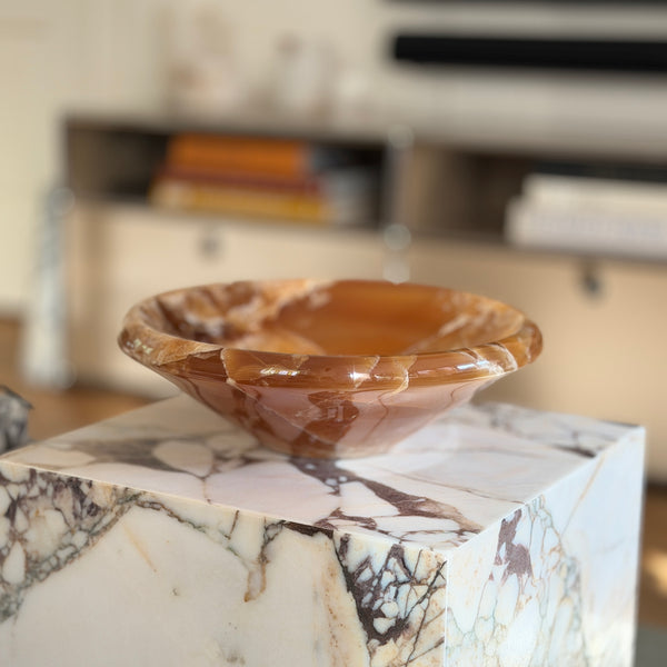 Decoratieve Schaal 'Snob 35' van Bruin Onyx