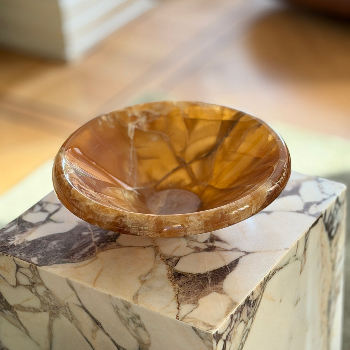 Decoratieve Schaal 'Snob 35' van Bruin Onyx