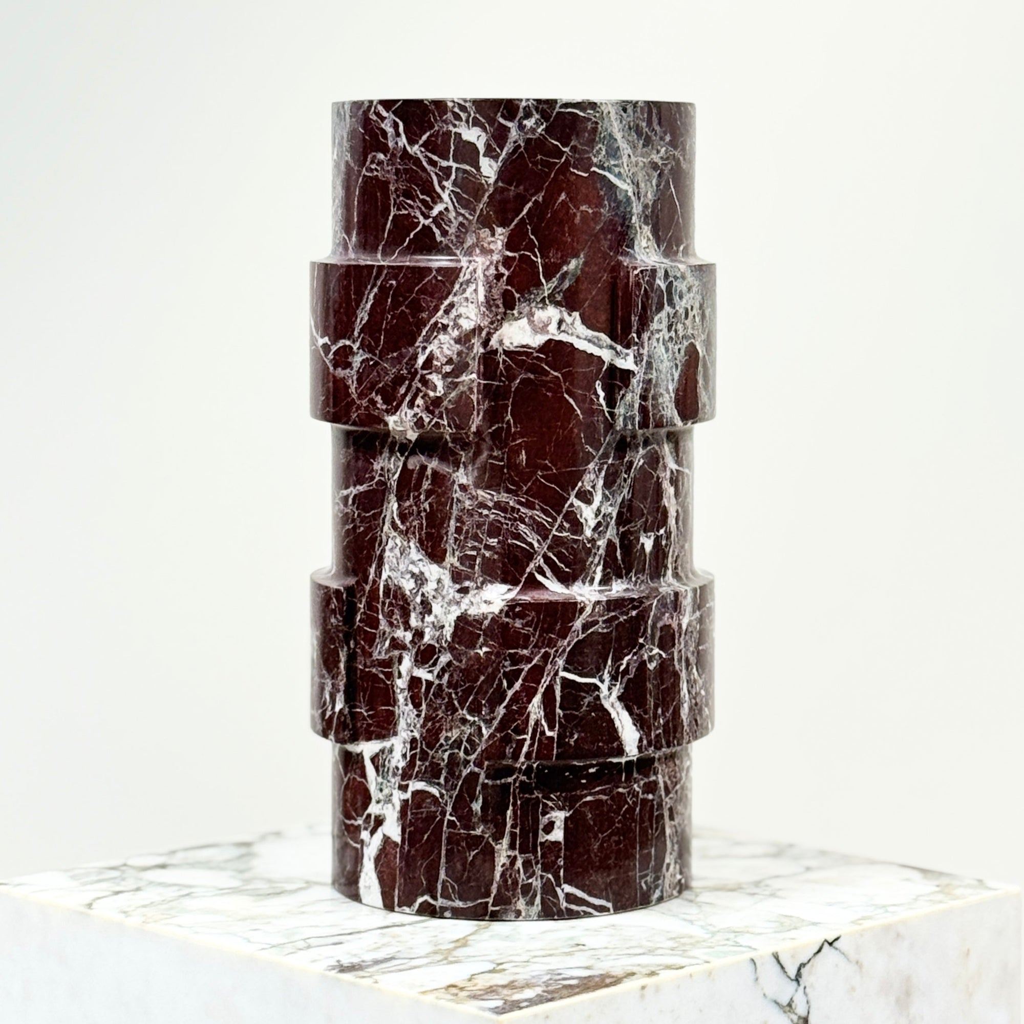 Bordeaux Marmer Vaas 'Vida'