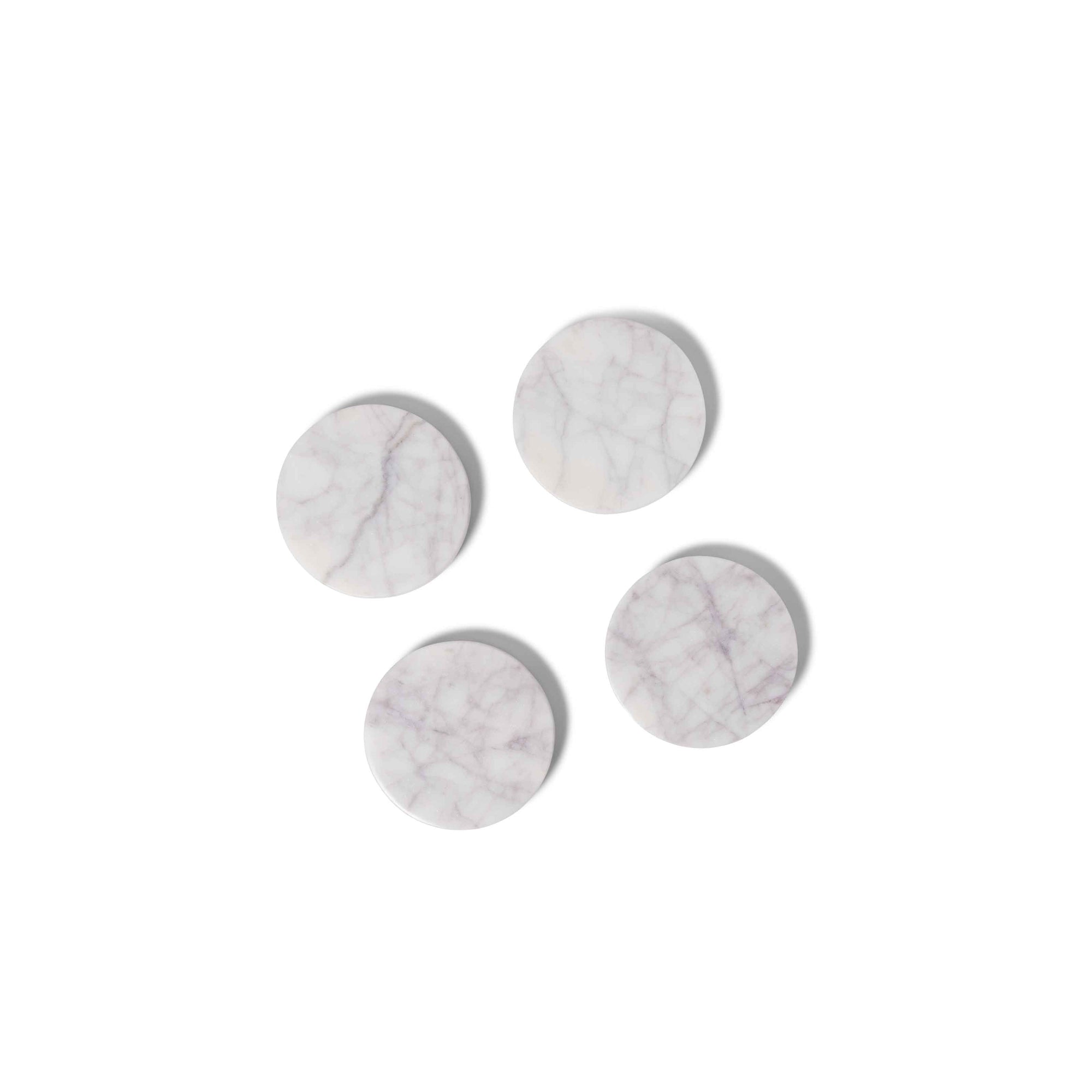 White Marble Round Coasters
