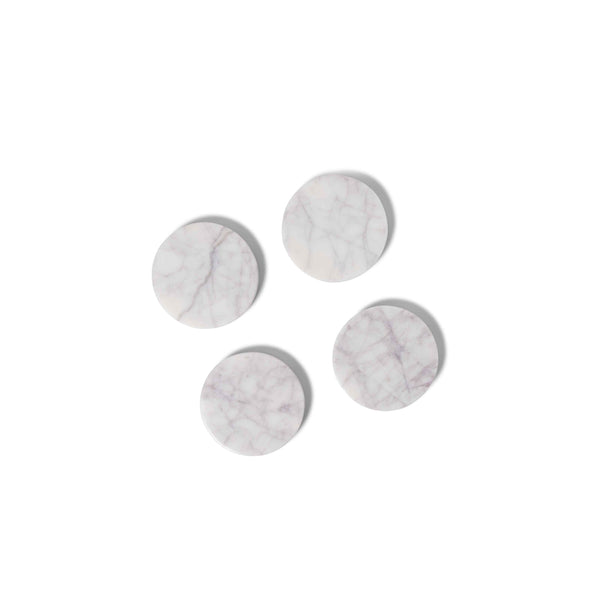 White Marble Round Coasters