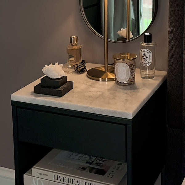 Plateau 'Victor' van Wolken Wit Marmer 