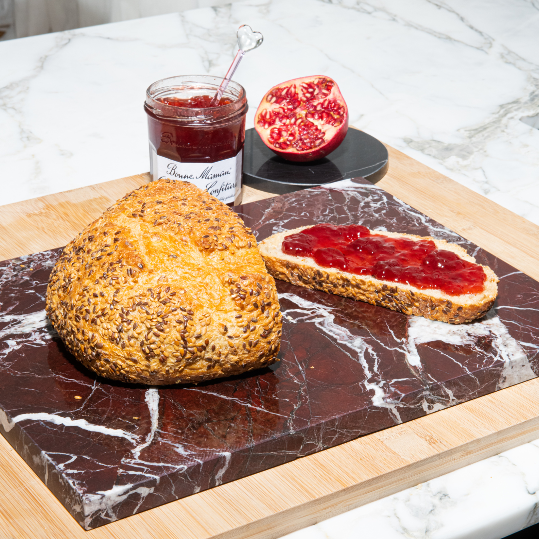 Stoned, not wasted: Bordeauxrood Marmer Keukenplank L - 30 x 40 cm