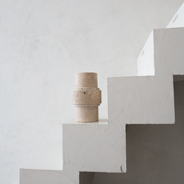 Travertin Vaas 'Column'