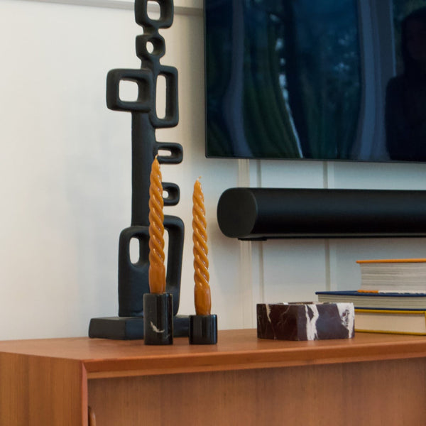 Stoned, not wasted: Zwart Marmer Kaarsenhouder L