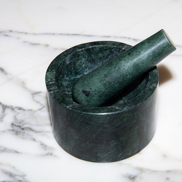 Groen Marmer Vijzel & Stamper