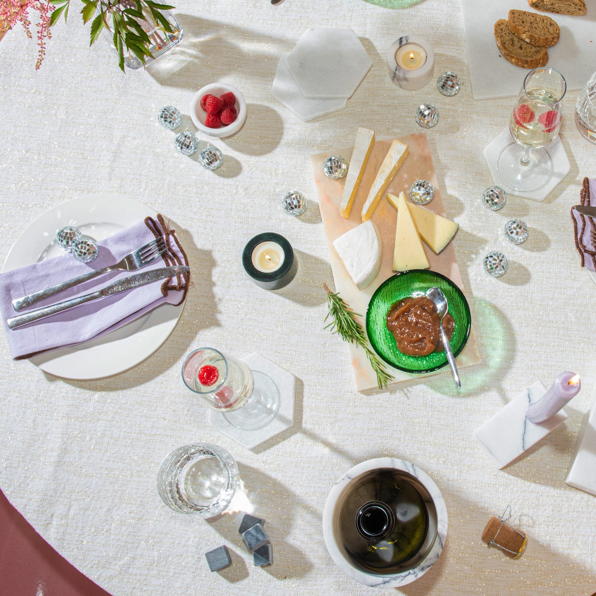 Pre-order: Roze Marmer Serveerplank S