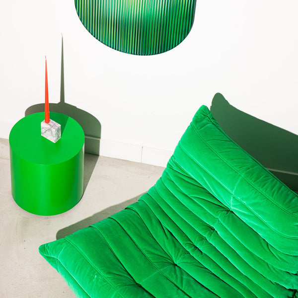 Stoned, not wasted: Wit Marmer Kaarsenhouder 'Pixel'