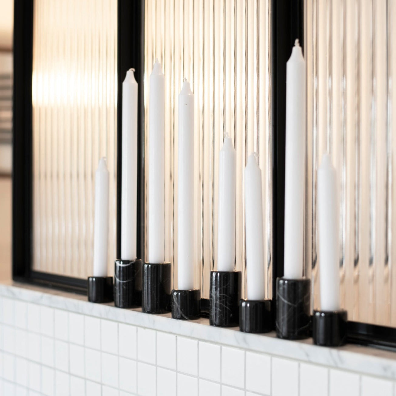 Stoned, not wasted: Zwart Marmer Kaarsenhouder L