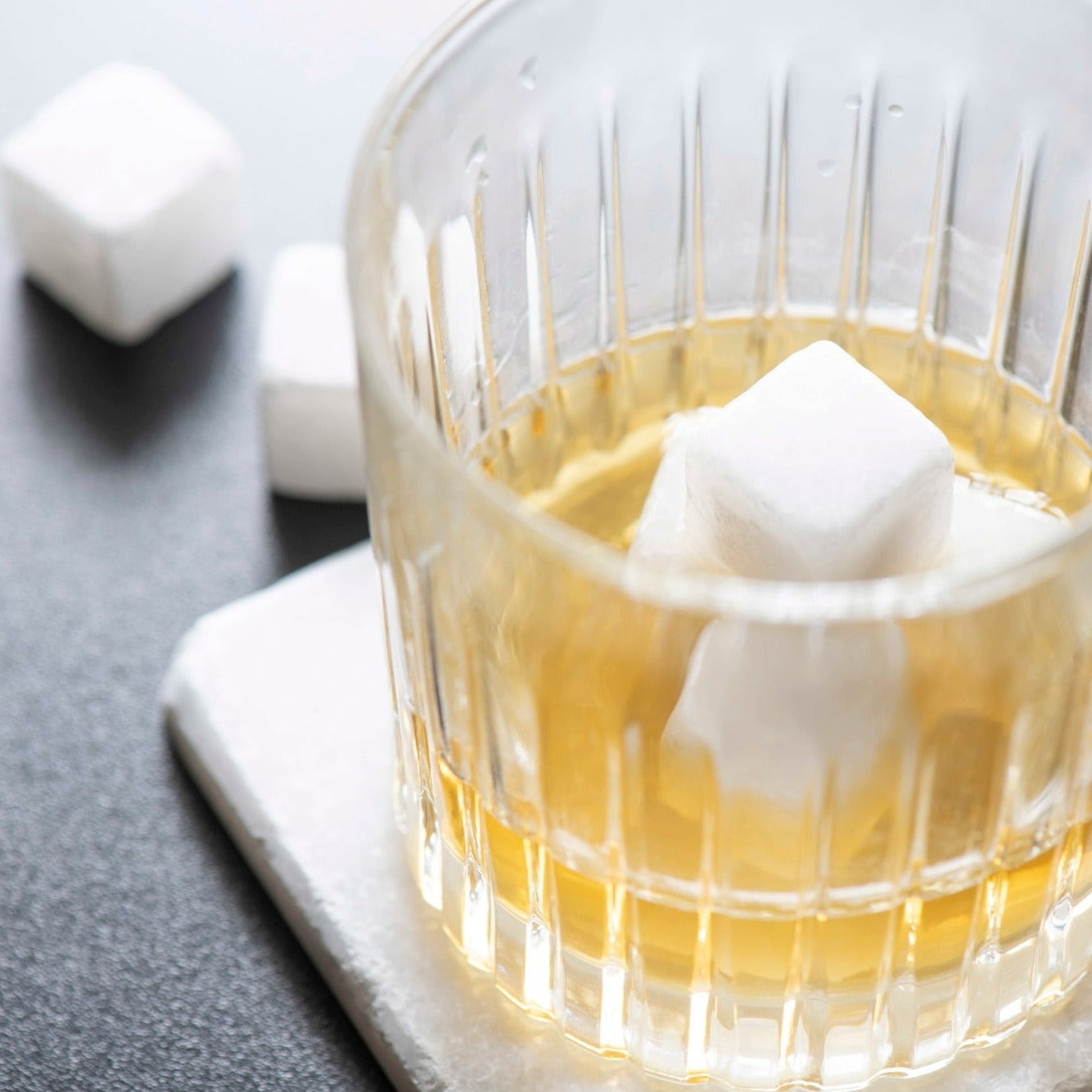 Blokjes van Wit Marmer