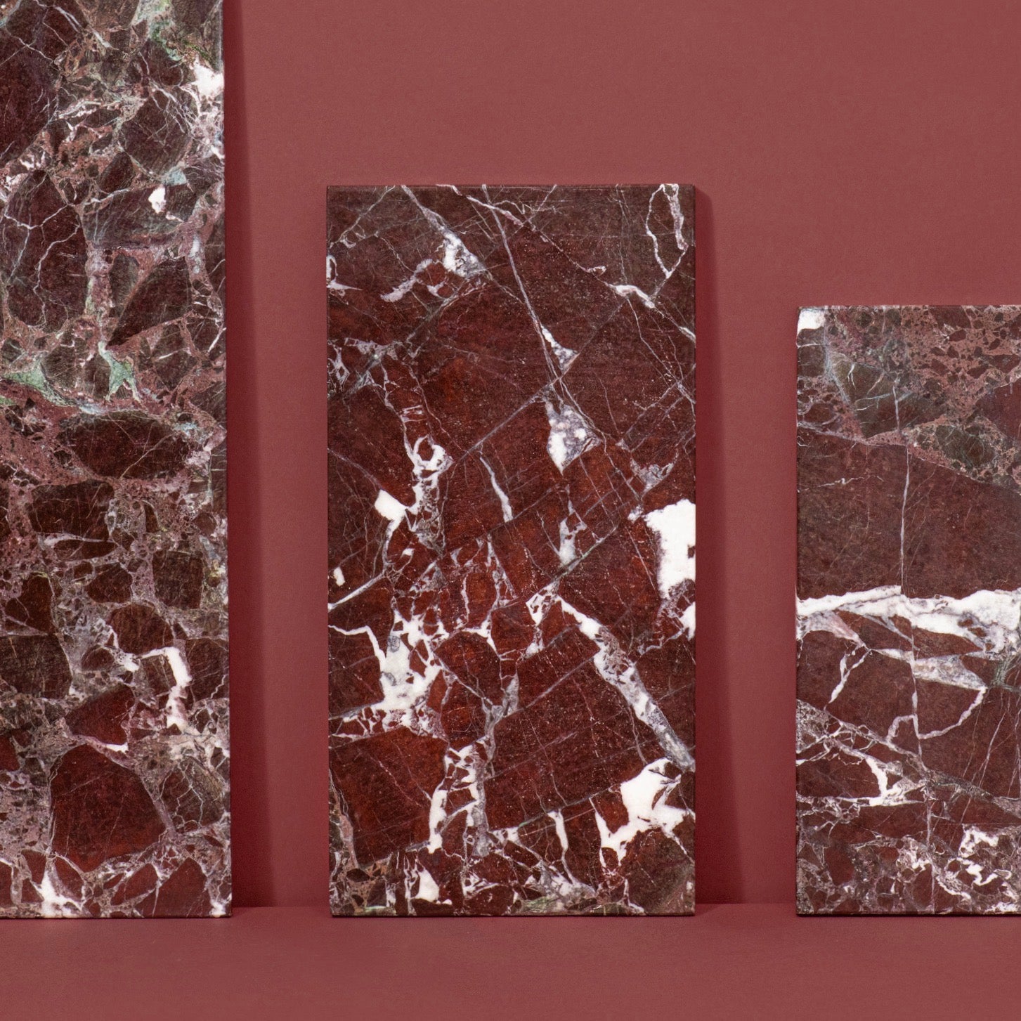 Bordeauxrood Marmer Serveerplank S - 15 x 30 cm